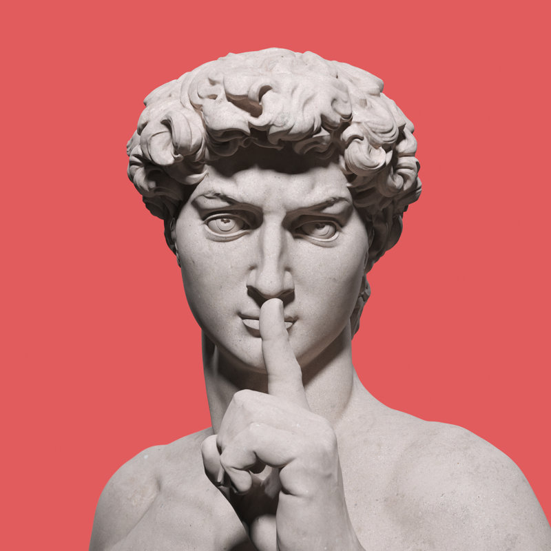 Quiet Please - Wrapped Canvas Print, 30cm H x 30cm W x 3.8cm D