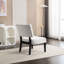 Fauteuil d'appoint blanc avec siège surdimensionné Jacksonville