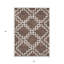 Tapis intérieur / extérieur géométrique lavable 5 pi x 8 pi brun et ivoire