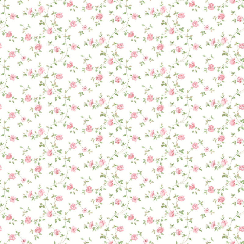 Santa Fe 10m x 53cm Matte Wallpaper Roll, Pink/White