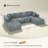Modern Modular U-Shape Sectional Sofa for Conversation