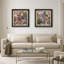 «Soft Neutral Modern Botanical Abstract Art Set», impression encadrée sur papier dans la chambre des maîtres, 2 pièces-1370690380-1370690381