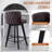 360° Swivel Bar Stools with Padded Seat, Black Wooden Base, Solid & Stable, Easy Assembly-410309449