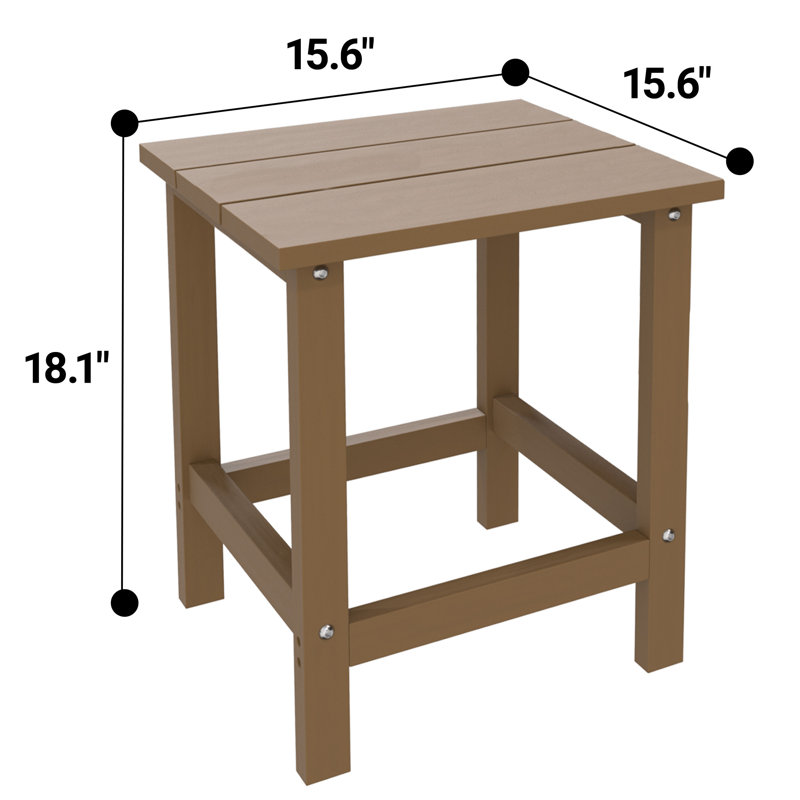 Table de bout extérieure en mailles Adetondack Maillet, Brun