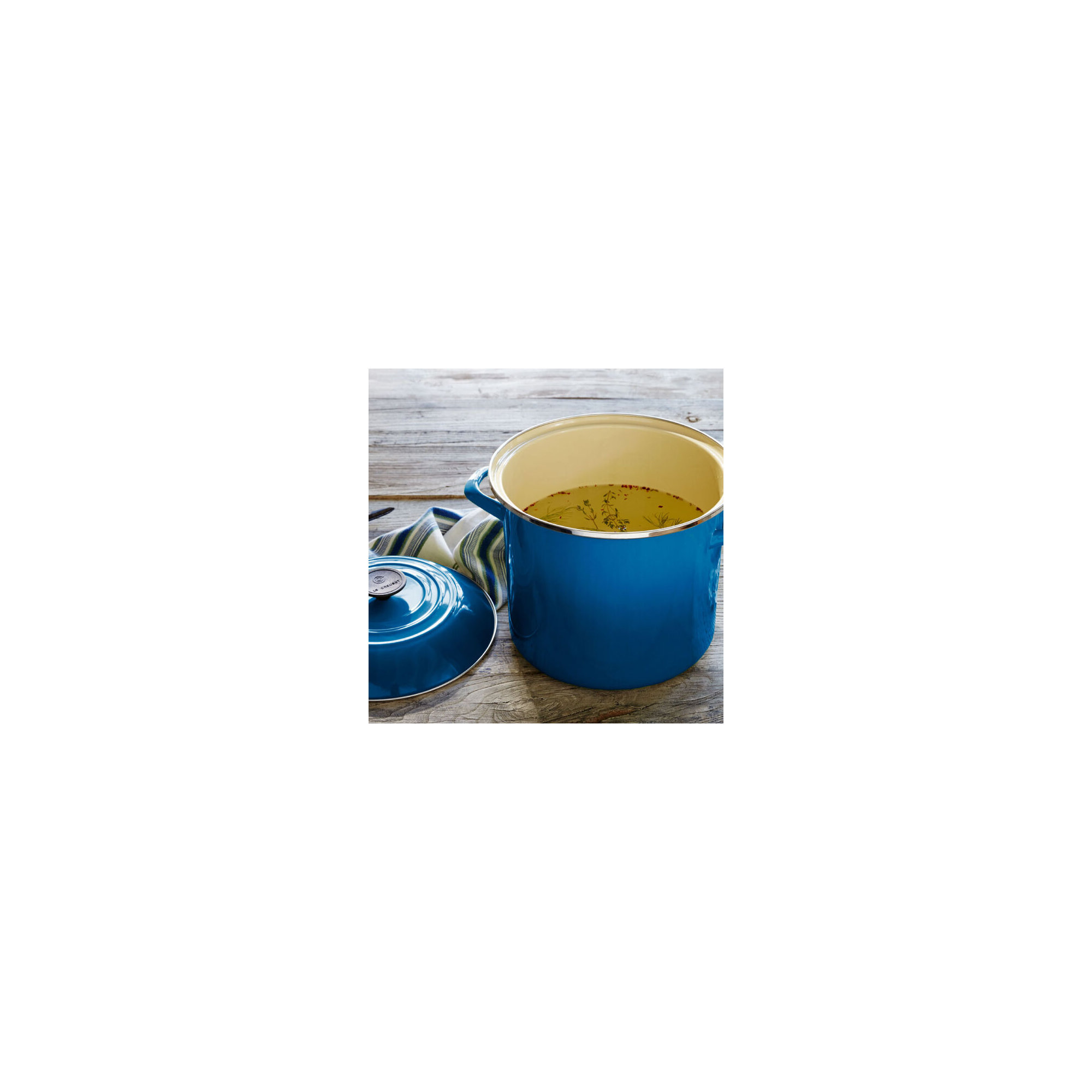 Le Creuset Enamel on Steel Stockpot with Lid, 8 qt., Oyster