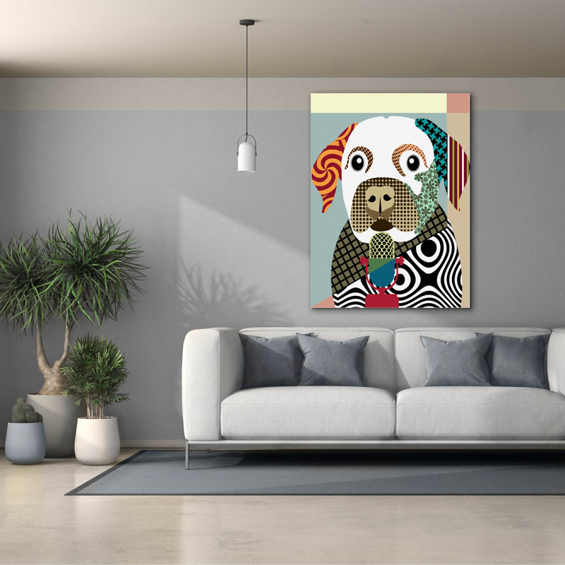 «Labrador Retriever» par Lanre Adefioyue, H 54 po x l 40 po x P 1,5 po