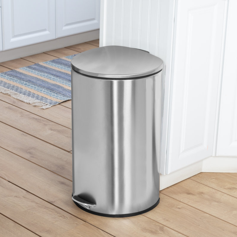 Poubelle à couvercle tactile en acier inoxydable 10,56 gallons Bitthia