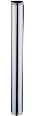 Threaded Tube 1-1/4" x 8" Chrome Brass 22-Gauge for Bathroom, Kitchen, Utility Sink Tubular Drain