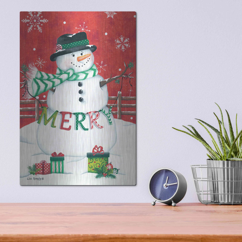 «Hope Snowman» par Lisa Kennedy, H 16 po x l 12 po