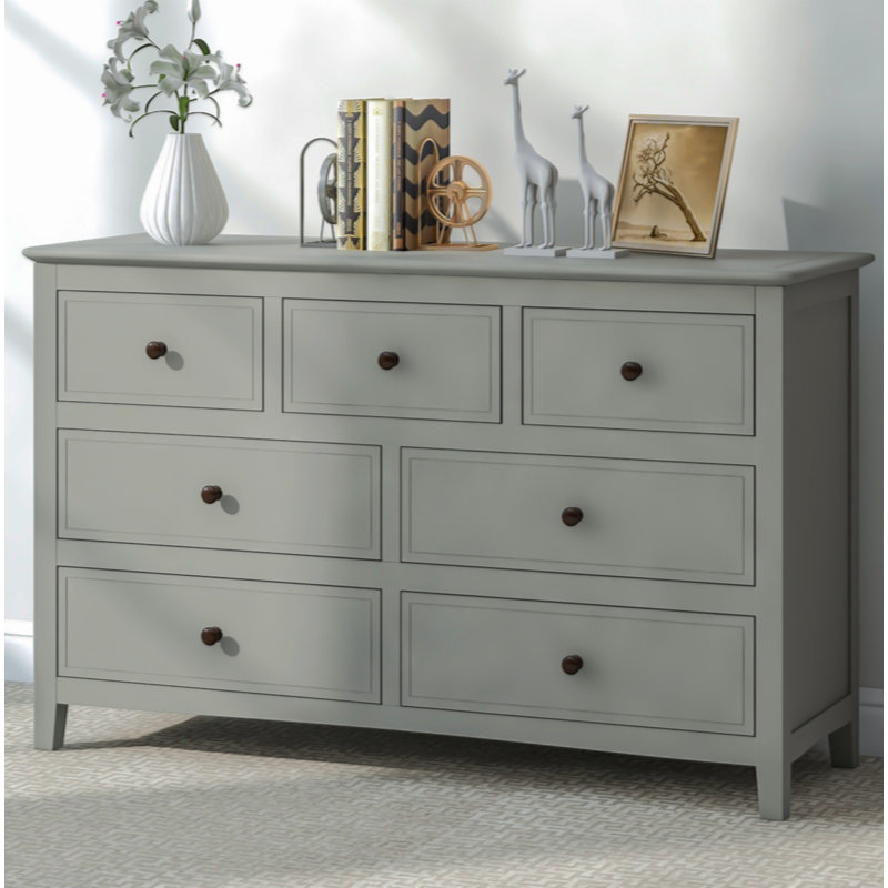Commode 7 tiroirs en bois massif