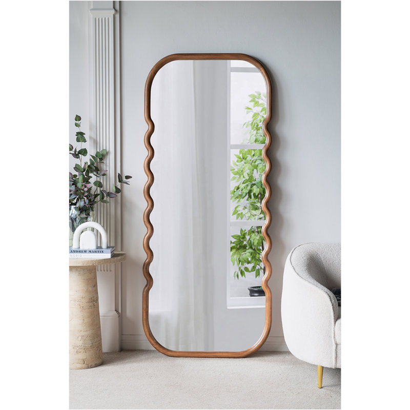 Miroir de plancher en bois de pin Harrisburg