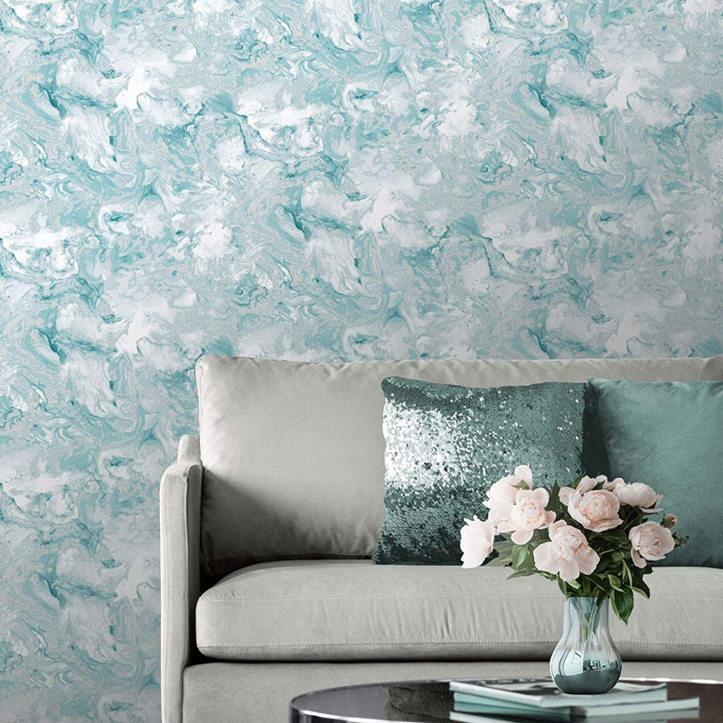 Elixir Marble Wallpaper, Teal