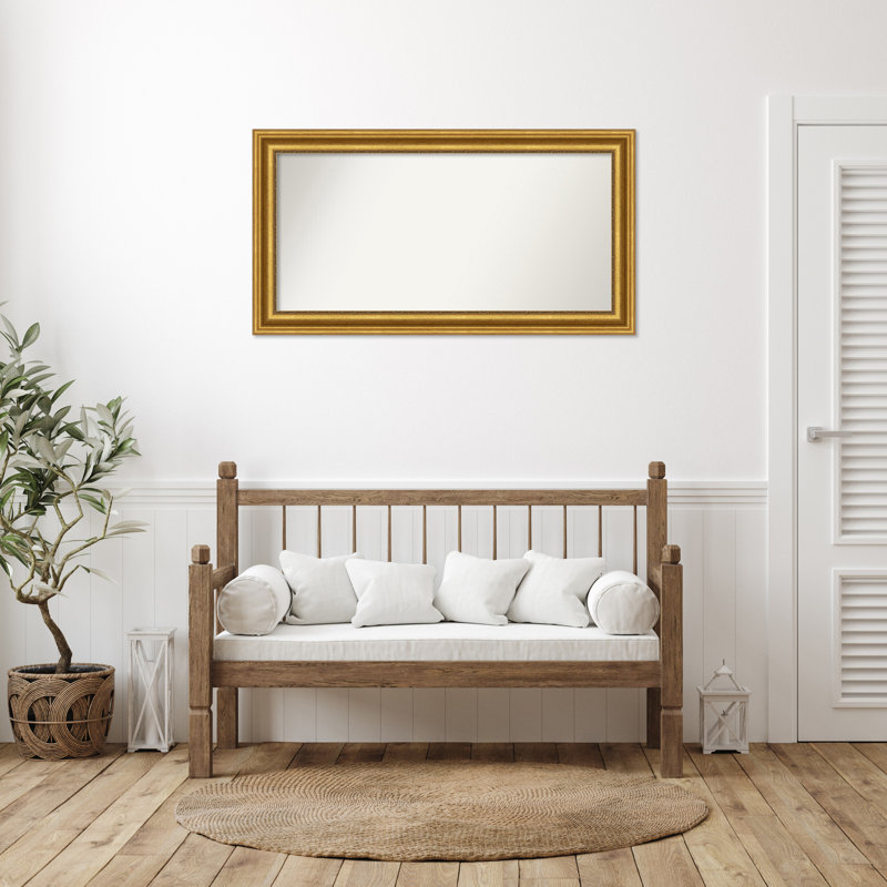 Miroir de salle de bain Jashawna, 26,75 po x 49,75 po, Doré