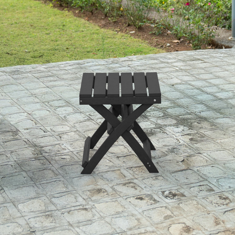 Santorini Fully Assembled All-Weather Recycled HDPE Outdoor Folding Side Table