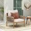 Méridienne d'extérieur moderne avec structure en bois massif et coussins en polyester confortables, parfaits pour la terrasse, le jardin ou le balcon-2039001062