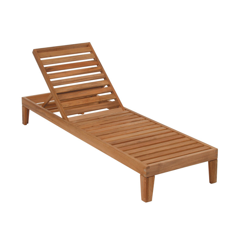Capri Outdoor Teak Chaise Lounge