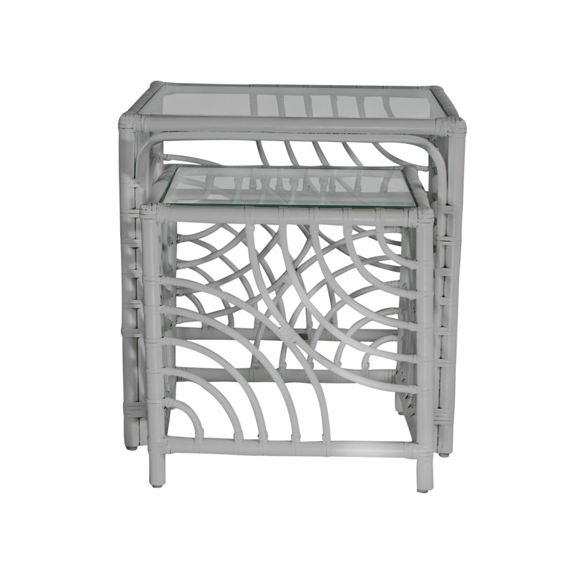 Tables gigognes 2 pièces  Swirl, Gris clair