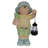 17"H Boy Holding Lantern Solar Statue with LED Lights
