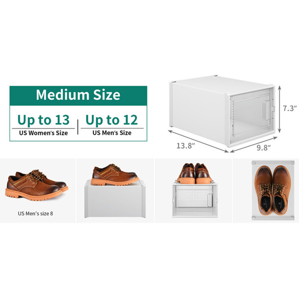 The Twillery Co.® Aurelio Foldable Shoe Storage Box Plastic in