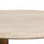 Plateau en travertin et table basse en chêne foncé Leonardo