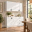 Armoire de rangement double blanche l 63 po x P 15,7 po x H 63 po