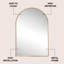 Miroir décoratif de salle de bain mural moyen en aluminium arqué l 26 po x H 38 po Elodie-1810512435-1778910244