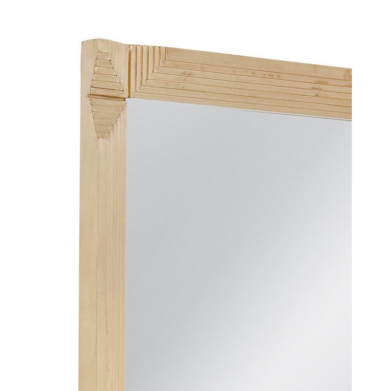 Miroir de plancher Mellstock avec cadre doré Art Déco
