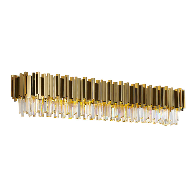Applique murale moderne en acier inoxydable doré à 8 lumières Modern