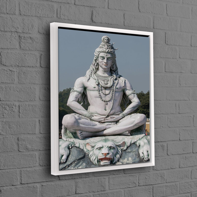 Superbe toile 3D Shiva de style moderne avec des décorations murales indoues, parfaite pour des cadeaux de pendaison de crémaillère personnalisés ou pour la décoration intérieure