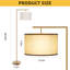 Lampe sur pied traditionnelle 60,6 po Calaver-817509404