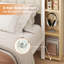 Structure de lit tapissier très grand avec 2 tiroirs de rangement et 2 tablettes de chevet, lit plateforme moderne avec station de charge et lumière DEL, beige-494461561