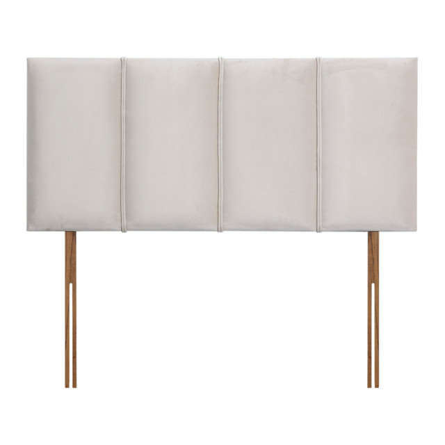 Ealing Upholstered Headboard, Single (3'), Plush Cream, Velvet