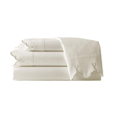 Scalloped Traditional Cotton Standard Duvet Cover
