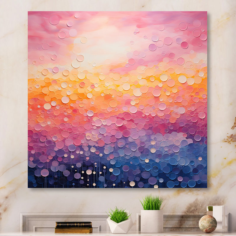 " Blushing Horizon I ", Wrapped Canvas, 30" H x 30" W x 1" D