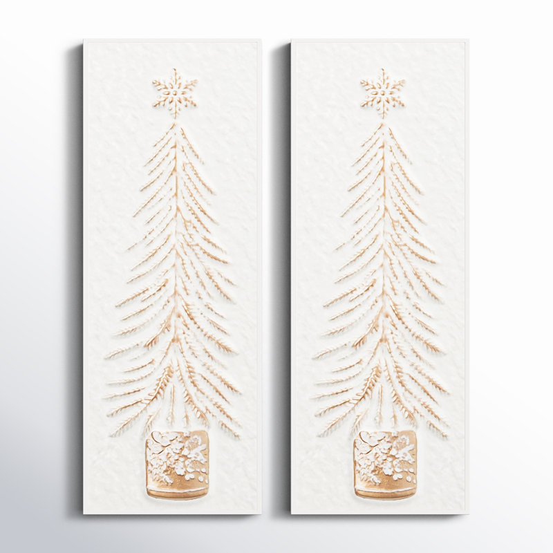 Ensemble d'art mural embossé arbre en métal