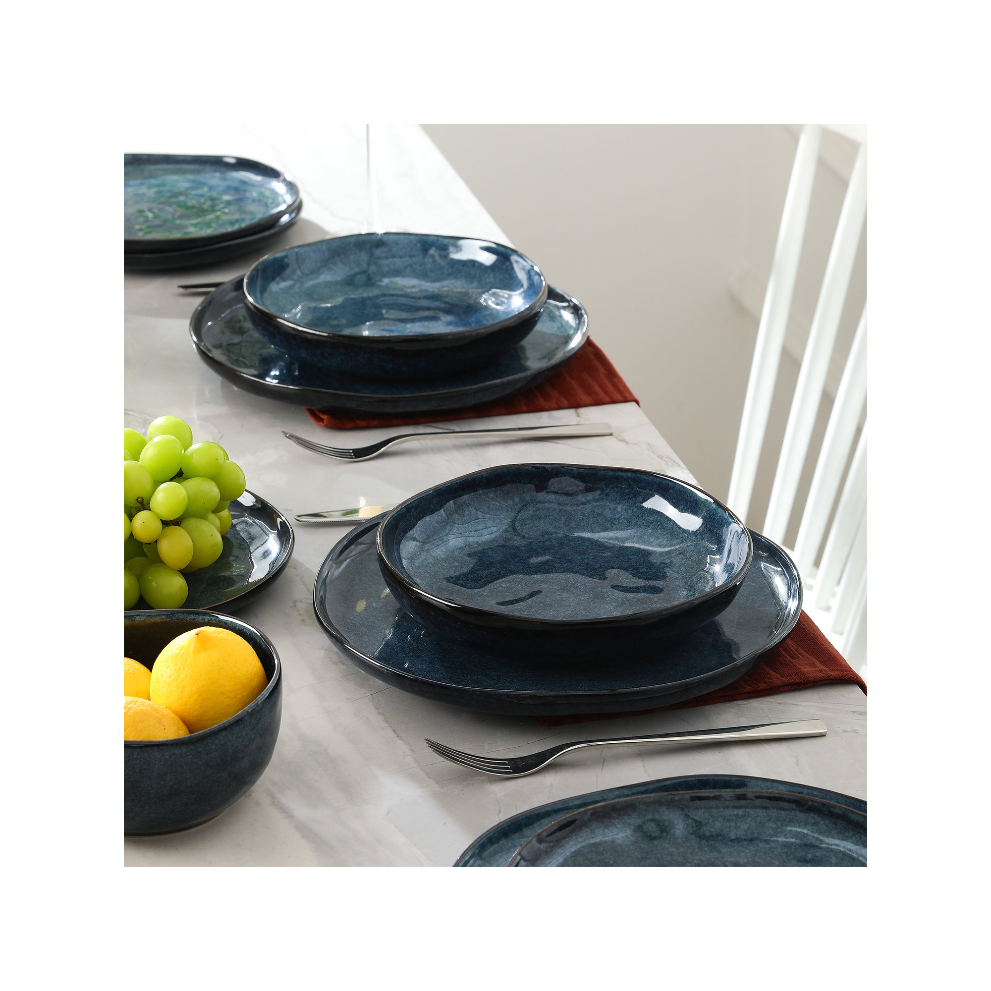 Stone Lain Mirella 4-Piece Pasta Bowl Set Stoneware, White