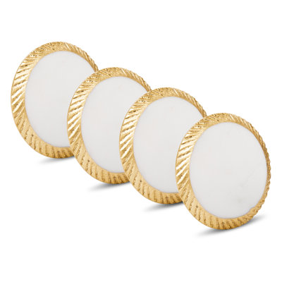 Marble Round 4 Piece Coaster Set
