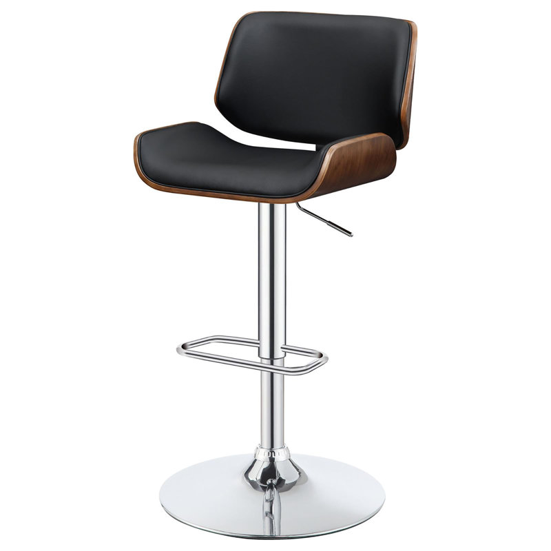Tabouret de bar réglable noir et chrome