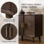 Armoire d'appoint Mid-Century moderne en bois massif à 2 portes avec tablettes réglables et gestion des câbles Anita-1250557999