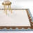 Caldeira Beige/Rust/Blue Scalloped Border Area Rug-2047657055