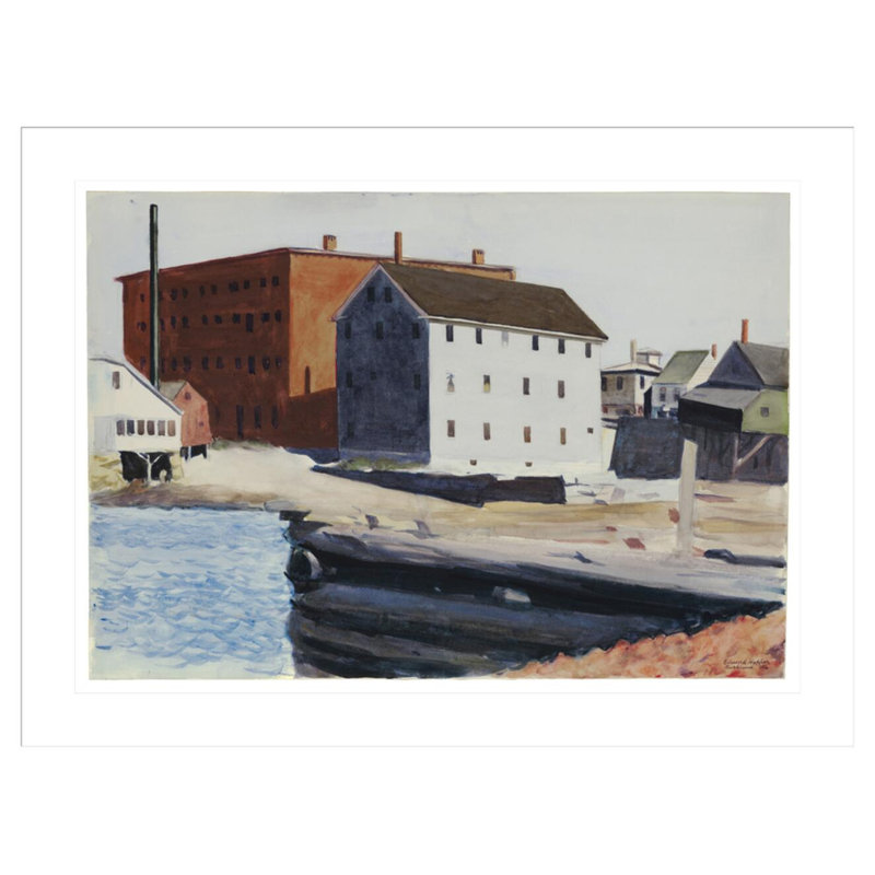 «Rockland Harbor» par Edward Hopper - impression giclée sur cadre, H 31,38 po x l 41,5 po