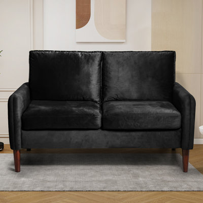 56" Velvet Sofa For Small Spaces, Compact Living Room & Apartment Furniture, Easy To Clean And Space Saving Design
