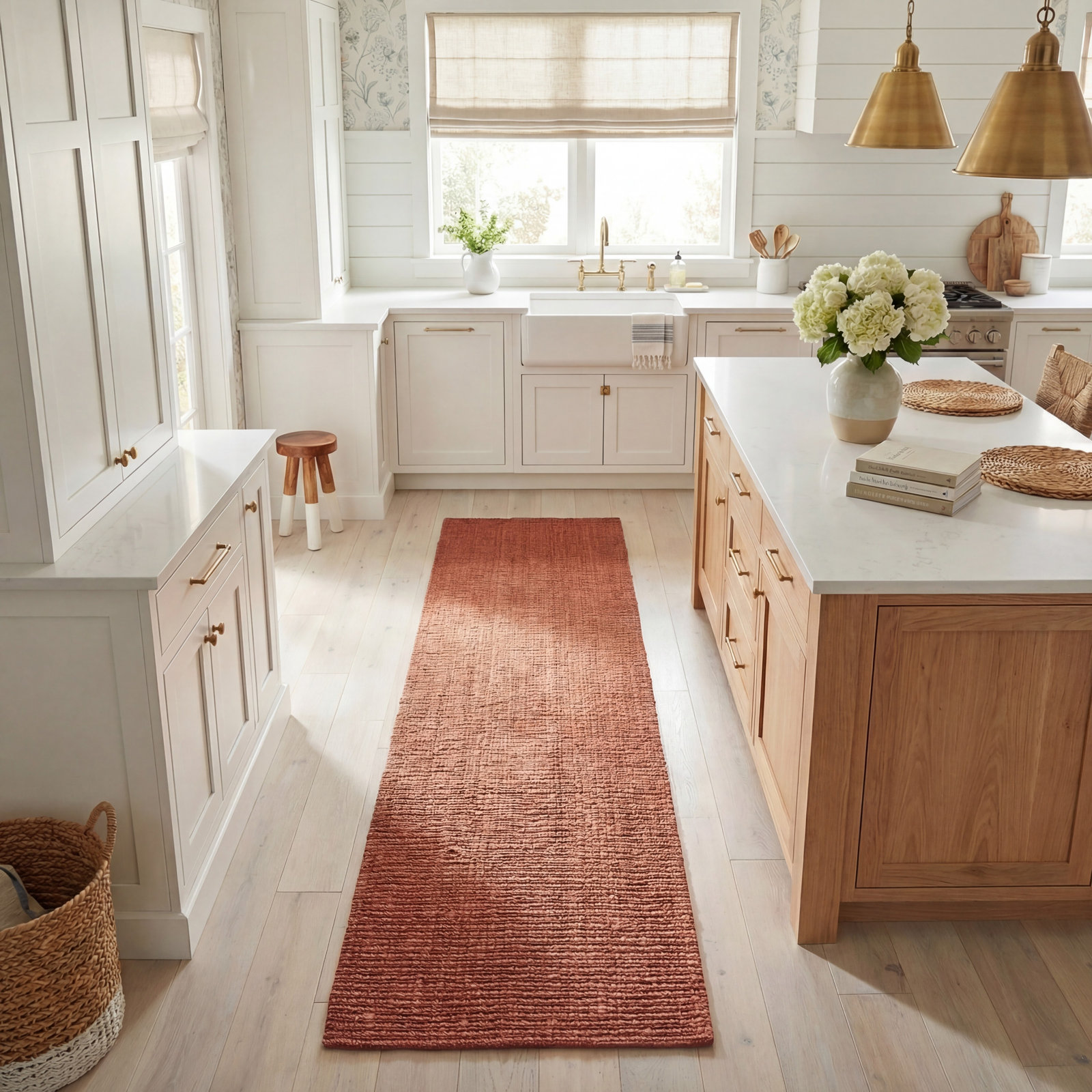 Alda Natural Hand-Woven Jute Rug, Runner 2'6" x 8'