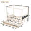 Lit plateforme à baldaquin double en bois massif l 57,1 po x P 78,5 po x H 66,9 po Bonwell
