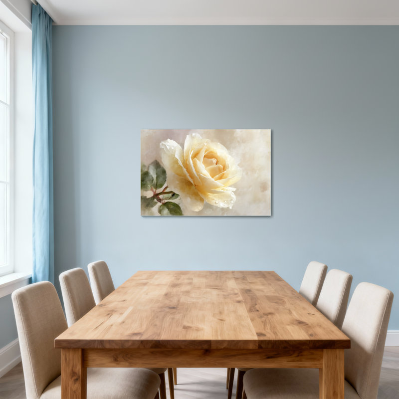Plantes et fleurs rose jaune doux avec feuilles vertes, H 12 po x l 18 po