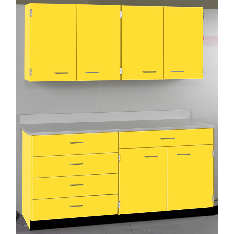 Armoire de classe à 21 compartiments avec portes Suite, Gris tendance, Gris tendance, H 84 po x l 60 po x P 24 po