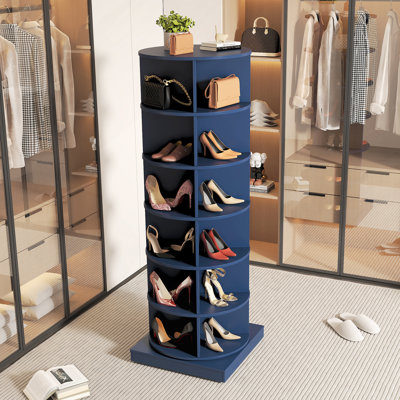 Armoire à chaussures bleue rotative 6 couches 6 couches