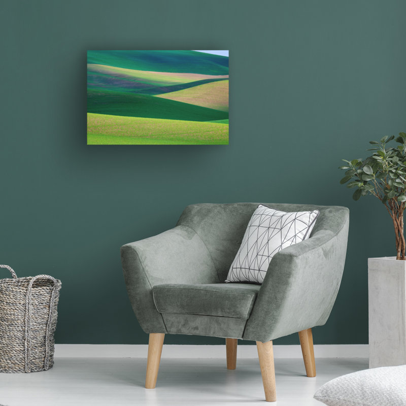 Art mural sur toile tendue - Rick Berk «Palouse Abstract», art mural pour salon, chambre à coucher ou bureau - 30 x 47