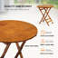 Table ronde d'extérieur en bois 2,3 pi