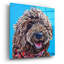 Art mural en verre «Doodle On Blue» par Carolee Vitaletti-1130383015
